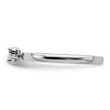 Sterling Silver Rhodium Plated Polished Diamond Heart Shape Ring - QR-CAC37845-6131