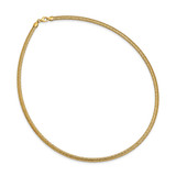 14K 4mm Woven Stretch Mesh 17.5 inch Necklace