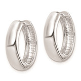 Sterling Silver Rhodium Polished Hinged Hoop Earrings - QE-BAE6FE2E-1328