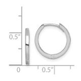Sterling Silver Rhodium Polished Hinged Hoop Earrings - QE-E8AC660F-7232