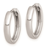 Sterling Silver Rhodium Polished Hinged Hoop Earrings - QE-EA41017E-9067