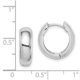 Sterling Silver Rhodium Polished Hinged Hoop Earrings - QE-F75993EE-1233
