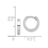 Sterling Silver Rhodium Polished Hinged Hoop Earrings - QE-F767D361-2347