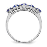 Sterling Silver Rhodium Tanzanite & Diam. Ring - QD-549D8D79-6586