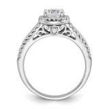 Sterling Silver Rhodium-plated & CZ Ring - QR-326EBD06-4943