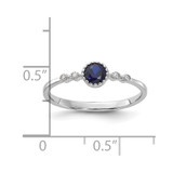 Sterling Silver Rhodium-plated .43CrBlue Spinel .02Cr WSA Ring - QR-70BAC8C2-2275