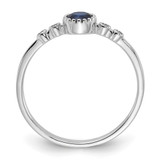 Sterling Silver Rhodium-plated .43CrBlue Spinel .02Cr WSA Ring - QR-877CC56C-1686