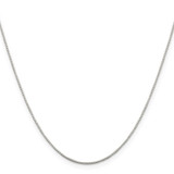 Sterling Silver Rhodium-plated .6mm Mirror Box Chain - QP-B8571AC1-3384
