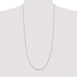 Sterling Silver Rhodium-plated .85mm Diamond-cut Round Spiga Chain - QS-3C14B6EB-7885