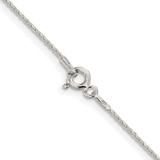 Sterling Silver Rhodium-plated .85mm Diamond-cut Round Spiga Chain - QS-F93CFC64-4559