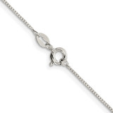 Sterling Silver Rhodium-plated .8mm 8 Sided Diamond-cut Box Chain - QB-3962FF8D-7792