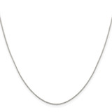 Sterling Silver Rhodium-plated .8mm 8 Sided Diamond-cut Box Chain - QB-C8A3CFE8-2344