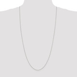 Sterling Silver Rhodium-plated .8mm 8 Sided Diamond-cut Box Chain - QB-EC4C2B25-3224