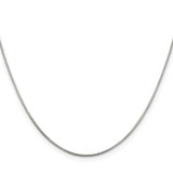 Sterling Silver Rhodium-plated .8mm Box Chain - QB-86FBA48B-1150