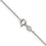 Sterling Silver Rhodium-plated .8mm Box Chain - QB-EFE3F6CF-9682