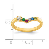 14k 5 Birthstone with Diamond  Mother's Ring Semi-mount