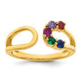 14k 5 Birthstone Wrap Mother's Ring Mounting