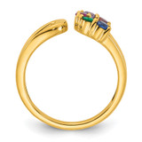 14k 5 Birthstone Wrap Mother's Ring Mounting