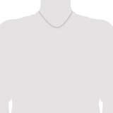 Sterling Silver Rhodium-plated .95mm Diamond-cut Round Spiga Chain - QS-F0D98192-4636