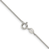 Sterling Silver Rhodium-plated .9mm Box Chain - QB-340FC822-2558