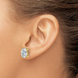 14k 5 carat Lab Grown Diamond VS/SI+ G+ Complete Oval Four Prong Stud Earrings