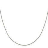 Sterling Silver Rhodium-plated 1.15mm 8 Sided Diamond-cut Box Chain - QB-CEE2A23B-8641