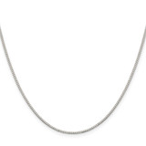 Sterling Silver Rhodium-plated 1.1mm Box Chain - QB-0357E405-1586