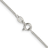 Sterling Silver Rhodium-plated 1.1mm Box Chain - QB-A97F9000-9996