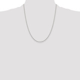 Sterling Silver Rhodium-plated 1.1mm Box Chain w/4in ext.