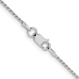 Sterling Silver Rhodium-plated 1.1mm Diamond-cut Rope Chain - QD-F2607908-8151