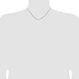 Sterling Silver Rhodium-plated 1.1mm Diamond-cut Round Box Chain - QV-160534EF-1357