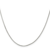 Sterling Silver Rhodium-plated 1.1mm Diamond-cut Round Box Chain - QV-967731E2-7435