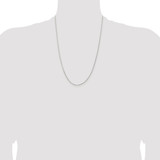 Sterling Silver Rhodium-plated 1.1mm Diamond-cut Round Box Chain - QV-967731E2-7435