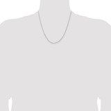 Sterling Silver Rhodium-plated 1.1mm Diamond-cut Round Box Chain - QV-D91EF052-6987