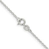 Sterling Silver Rhodium-plated 1.1mm Forzantine Cable Chain - QP-7FF5F7A1-3457