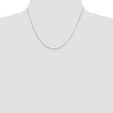 Sterling Silver Rhodium-plated 1.1mm Forzantine Cable Chain w/2in ext.