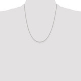 Sterling Silver Rhodium-plated 1.1mm Forzantine Cable Chain w/4in ext.