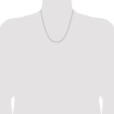 Sterling Silver Rhodium-plated 1.25mm 8 Sided Diamond-cut Box Chain - QB-1D5E0E3B-2063