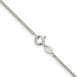 Sterling Silver Rhodium-plated 1.25mm 8 Sided Diamond-cut Box Chain - QB-26B8C238-8736