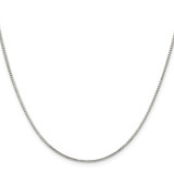 Sterling Silver Rhodium-plated 1.25mm 8 Sided Diamond-cut Box Chain - QB-4B6FE05A-4827