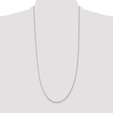 Sterling Silver Rhodium-plated 1.25mm Box Chain - QB-39711CB5-4359