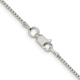 Sterling Silver Rhodium-plated 1.25mm Box Chain - QB-8AA3CD87-9097