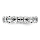 14k 5 carat Lab Grown Diamond VS/SI+ G+ Oval Complete Prong Set Size 6 Eternity Band