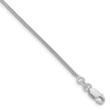 Sterling Silver Rhodium-plated 1.25mm Diamond-cut Round Franco Chain - QF-D8B1AF67-5543