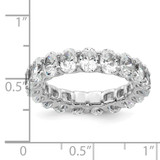 14k 5 carat Lab Grown Diamond VS/SI+ G+ Oval Complete Prong Set Size 8 Eternity Band