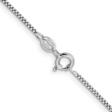 Sterling Silver Rhodium-plated 1.25mm Round Box Chain - QH-8F4076F2-7223