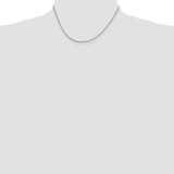 Sterling Silver Rhodium-plated 1.25mm Round Box Chain - QH-BE2BA6F7-3573