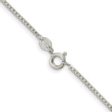 Sterling Silver Rhodium-plated 1.35mm 8 Sided Diamond-cut Box Chain - QB-0FE4160B-6034
