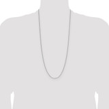 Sterling Silver Rhodium-plated 1.3mm 8 Sided D/C Double Spiga Chain - QD-054D9637-7678
