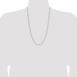 Sterling Silver Rhodium-plated 1.3mm 8 Sided D/C Double Spiga Chain - QD-0C54DECF-9121